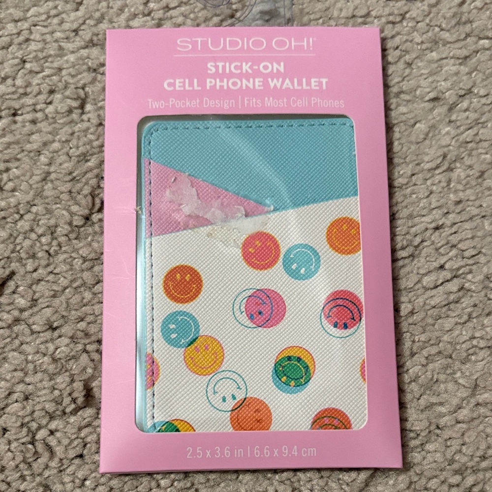 Studio Oh! Colorful Emoji Stick-On Phone Wallet